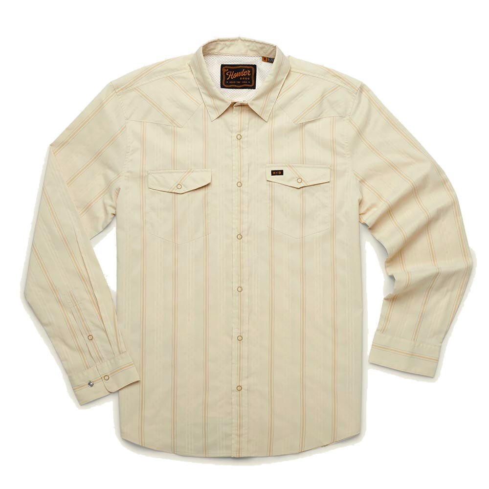 Howler Brothers H Bar B Tech Longsleeve Shirt Men's in Porter Stripe Cream